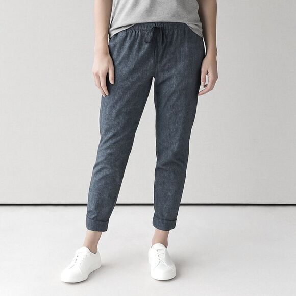 Lululemon Athletica Jet Crop Burlap Pattern Dune Relax Jogger Pants Women's Sz M - Picture 1 of 8